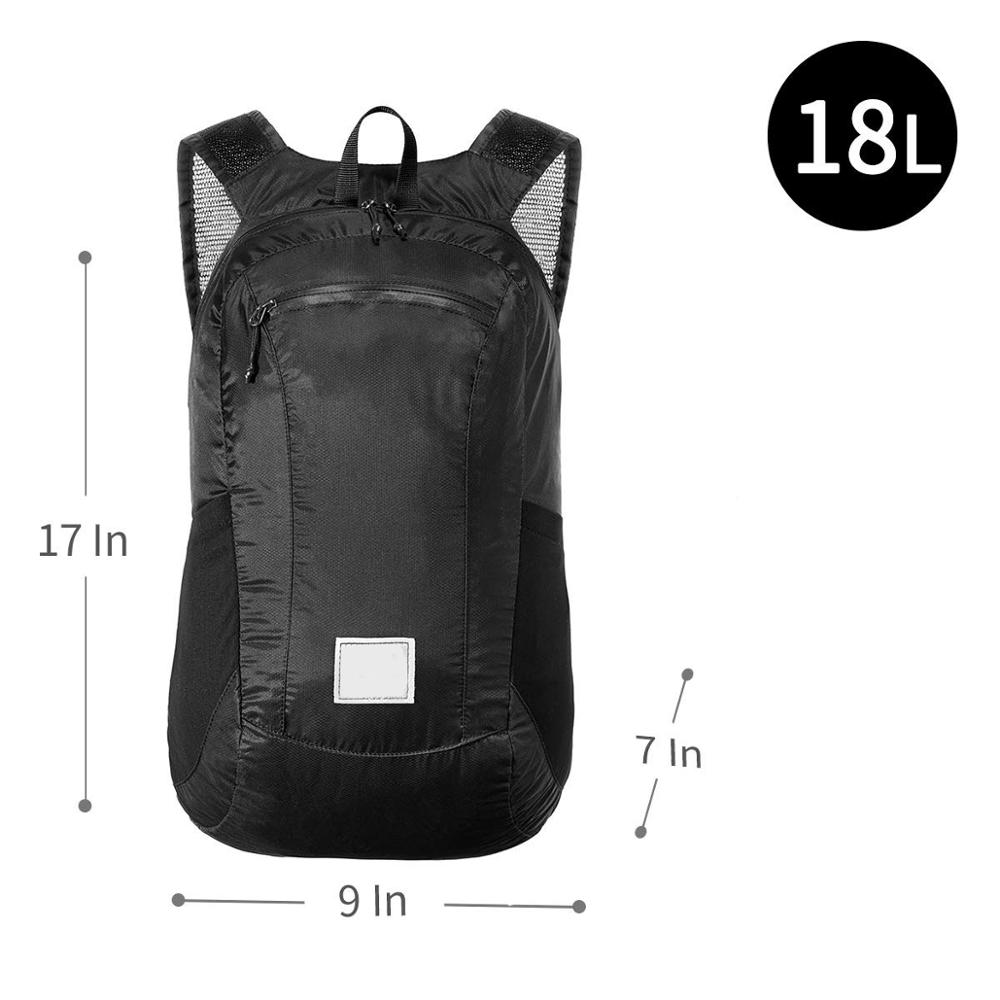 Large Black Foldable Backpack
