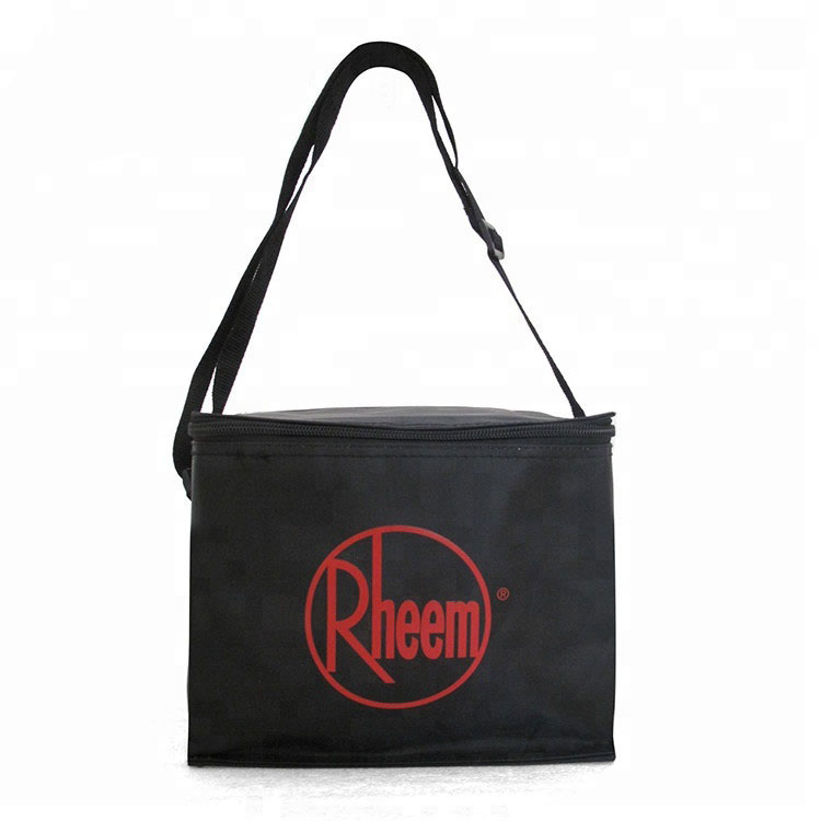Black Insulated Lunch Cooler Bag