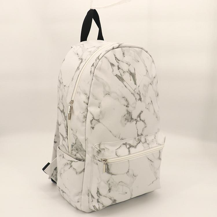 Luxury Faux PU Leather Backpack For Lady,Marble Backpack with Marble,Custom fashion genuine leather backpack bag women with logo