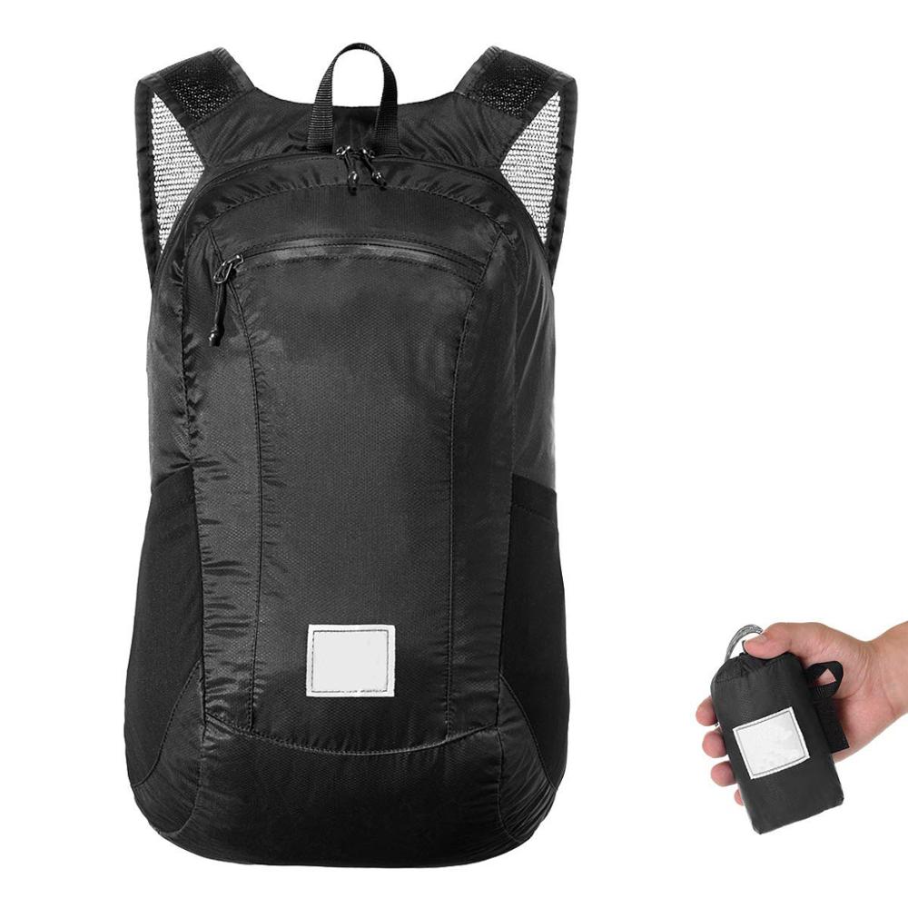 Large Black Foldable Backpack