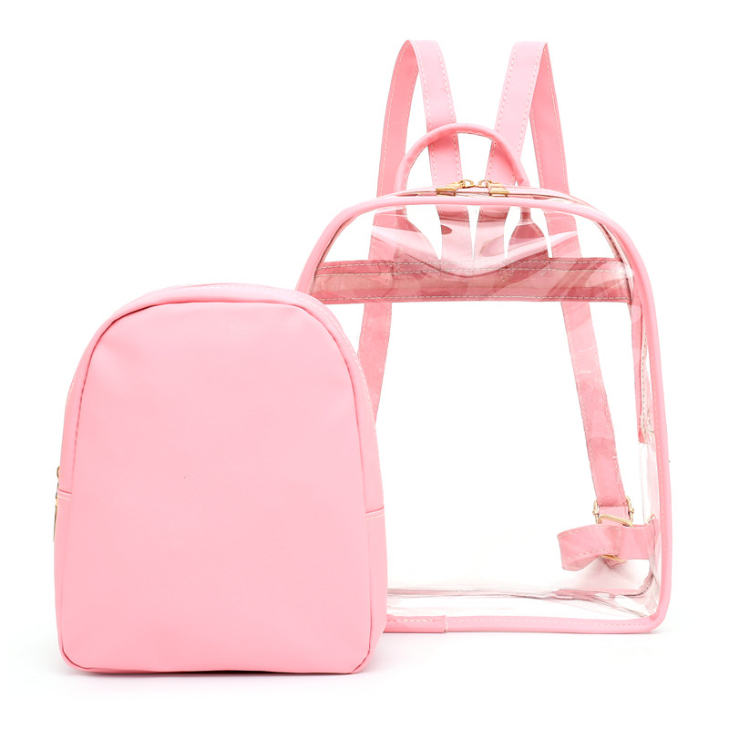 Cheap Pink Clear Backpack