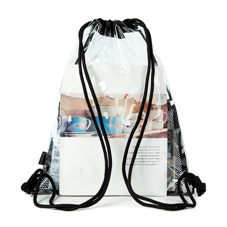Wholesale Clear Drawstring Backpack, Customizable YC Making