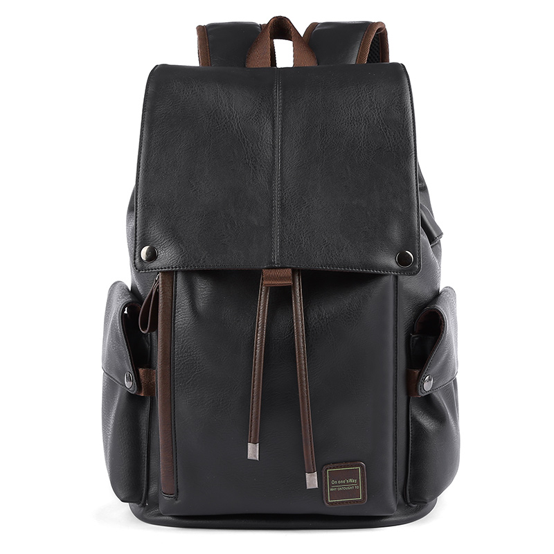 Leather Backpack with Laptop Compartment
