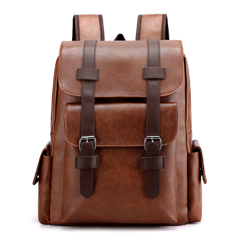 Lightweight Leather Travel Backpack
