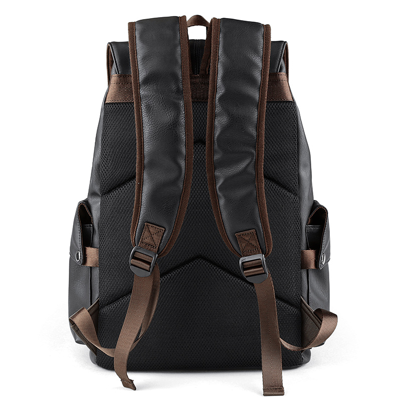 Leather Backpack with Laptop Compartment