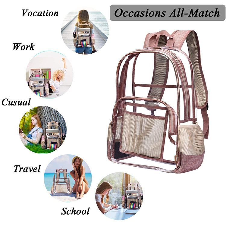 Wholesale PVC Transparent Travel Backpack